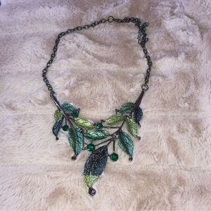 Adjustable Leaf Necklace Lothlorien 16”